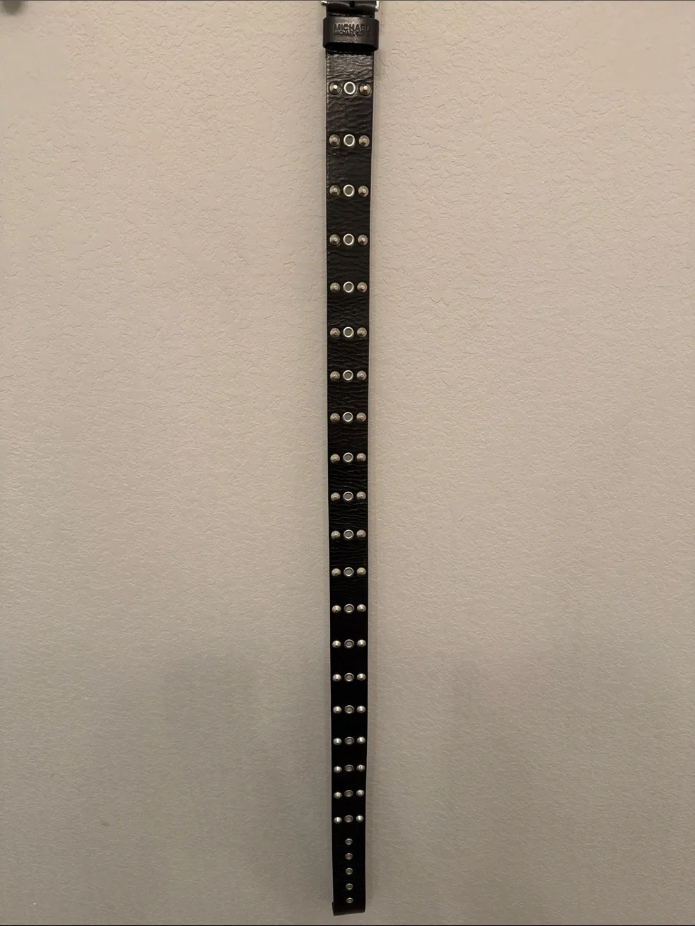 MICHAEL Michael Kors Black Leather Studded Belt